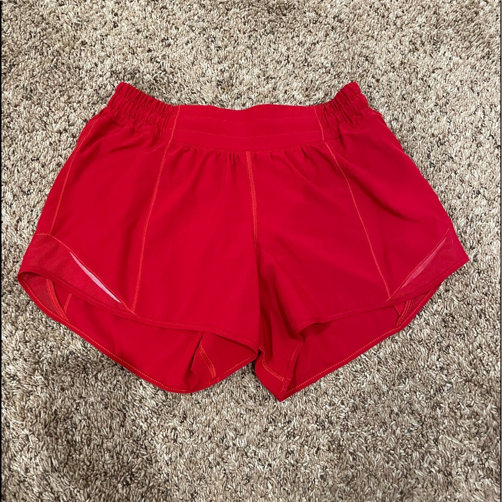 Red Lululemon Shorts New